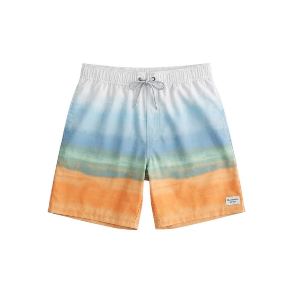 A&F Abercrombie Kids Swim Trunks Swimming Suit Ombre Stripes Boys Size 15 16